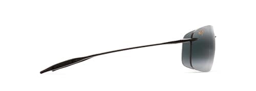 Maui Jim unisex adult Breakwall Sunglasses, Gloss Black/Neutral Grey Polarized, Medium US