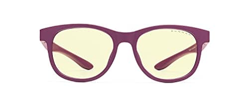 GUNNAR - Premium Gaming and Computer Glasses for Kids (age 4-8) - Blocks 65% Blue Light - Rush, Magenta, Amber Tint