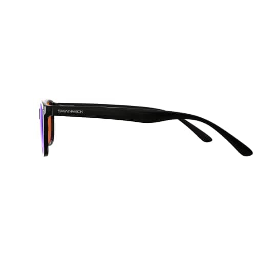 Swanwick CLASSIC NIGHT Blue Light Blocking Glasses for Women, Men. Sleep Aid, Anti Eyestrain Headache for Computer, Gaming, TV, UV Glare w/FREE $497 Training Course (Regular, Black)