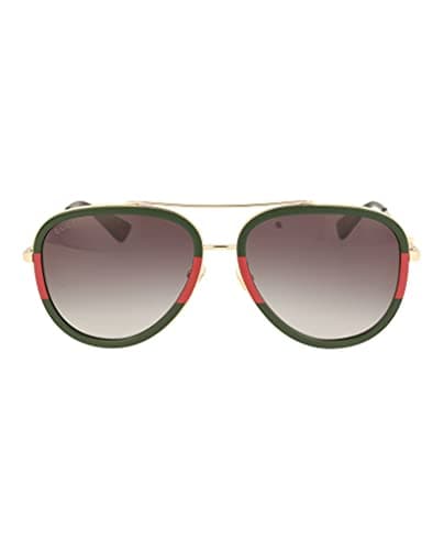 Gucci Pilot Urban Web Block Aviator Sunglasses Review – Gold/Green 57mm
