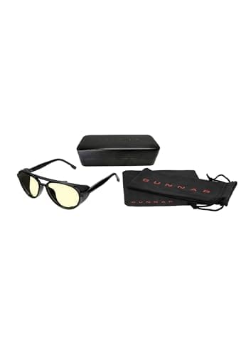 GUNNAR Computer Glasses - Tallac Onyx Amber Lens - Blue Light Blocking Anti Glare