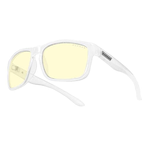 GUNNAR Gaming Glasses - Intercept Crystal Amber Lens - Blue Light Blocking Relieve Dry Eye