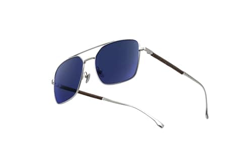 GUNNAR The Witcher White Wolf Sunglasses – Sun Lens, Stainless Steel Aviator Frame with Leather Temples, UV Protection & Anti-Glare Coating, Official Licensed Geralt of Rivia Witcher Eyewear