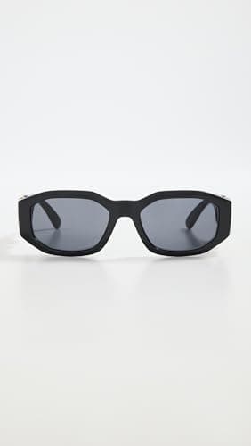 Versace VE 4361 GB1/87 Black Plastic Geometric Sunglasses Grey Lens