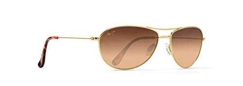 Maui Jim Men's & Women's Baby Beach Polarized Teardrop Sunglasses, Gold/Hcl Bronze Polarized, Medium Fit