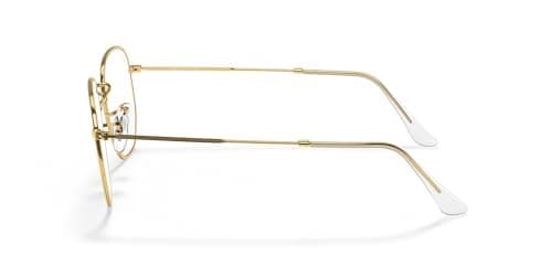 Ray-Ban Unisex RB3548 Hexagonal Hexagonal Sunglasses, Legend Gold/Clear Blue Light Filter, 51 mm