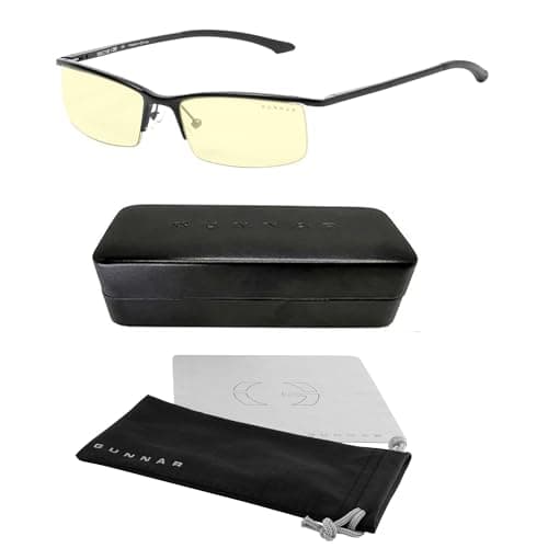 GUNNAR - Premium Gaming and Computer Glasses - Blocks 65% Blue Light - Emissary, Onyx, Amber Tint