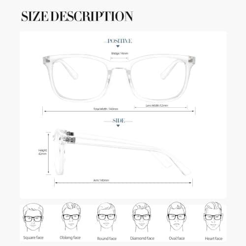 NZKNP Blue Light Glasses for Woman,Blue Light Glasses,Blue LightGlasses Men,Bluelight Glass Womens,Fake Blue Lights Blocking Glass,Clear Eye Gaming Bluelight Glasses for Mens Women