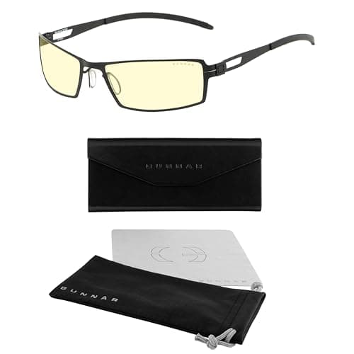 GUNNAR - Premium Gaming and Computer Glasses - Blocks 65% Blue Light - SheaDog, Onyx, Amber Tint
