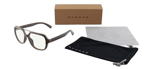 GUNNAR Computer Glasses - Humboldt, Ebony (wood), Clear Pro Lens-Blue Light Blocking & Anti Glare