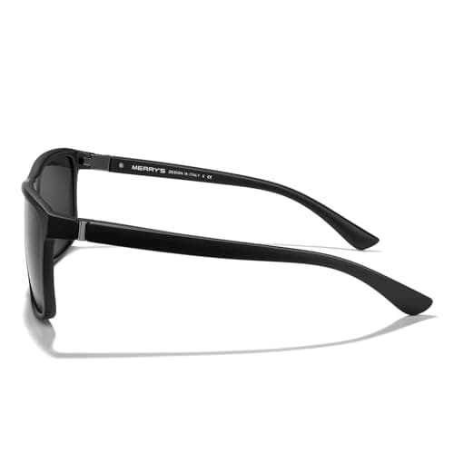 MERRY'S Rectangular Polarized Sports Sunglasses for Men Women Cycling Driving Fishing UV400 Protection S8225