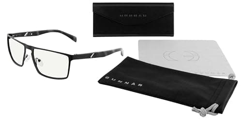 GUNNAR Computer Glasses - Fremont Onyx Clear Pro Lens - Blue Light Blocking Anti Glare