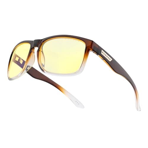 GUNNAR Gaming Glasses - Intercept Latte/Fade Amber Lens - Blue Light Blocking Relieve Dry Eye