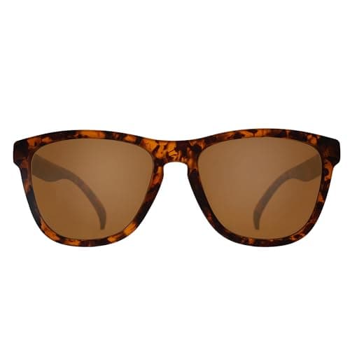 goodr Bosley's Basset Hound Dreams Polarized Sunglasses, Medium Sized (OG), Brown Translucent Frames with Brown Non-Reflective Glare Reducing Lenses, UV400 Protection, No Slip, No Bounce