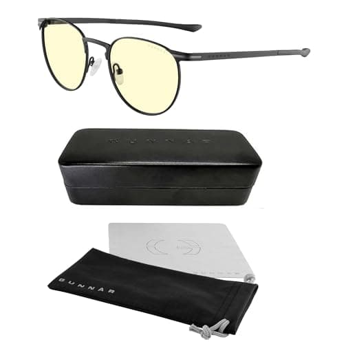 GUNNAR - Premium Gaming and Computer Glasses - Blocks 65% Blue Light - Mateo, Onyx, Amber Tint
