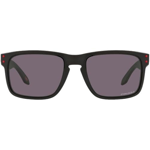 Oakley mens OO9102 Holbrook Square Sunglasses, Matte Black/Prizm Grey, 57 mm