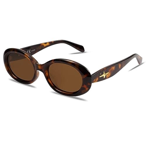 SOJOS Retro Oval Sunglasses Review – Leopard Brown UV400