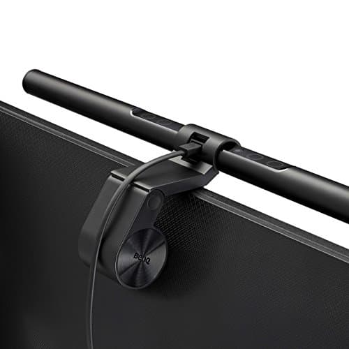 BenQ ScreenBar LED Monitor Light Bar - Auto-dimming, Adjustable Brightness and Color Temperature, No Screen Glare, Space-Saving, Eye-Care USB Monitor Lamp, Black