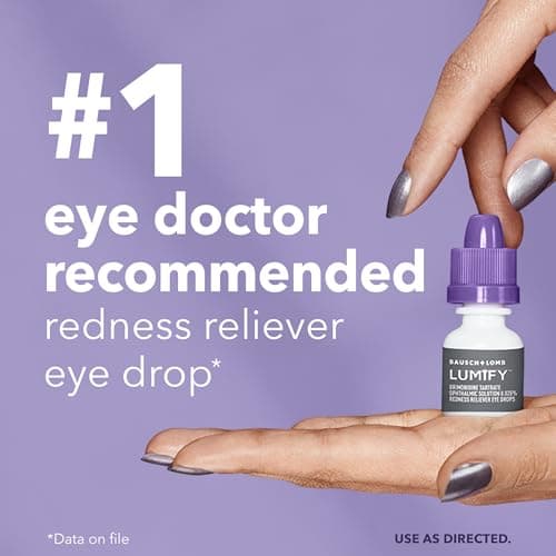 LUMIFY Eye Drops for Red Eyes, Redness Reliever for Brighter Looking Eyes, Works in 1 Minute & Lasts Up to 8 Hours, Eye Drops, 0.25 Fl Oz (7.5mL)