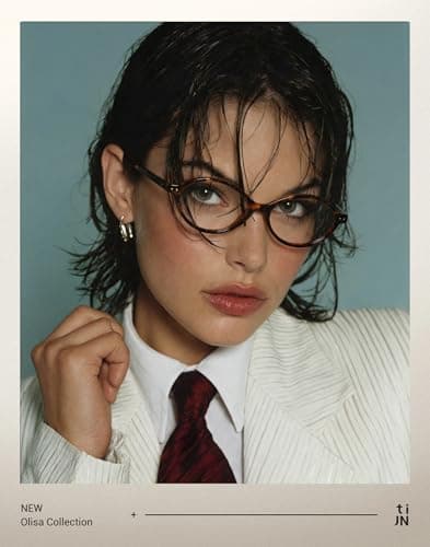 TIJN Olisa Blue Light Blocking Glasses for Women Men,Oval Small Frame Bluelight Glasses for Gaming/Computer/Screen,Tortoise