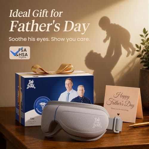 BOB AND BRAD Eye Massager with Heat and Cooling, EyeOasis 2 Eye Mask for Migraines FSA Eligible/HSA Eligible, Heated Face Massager for Eyes Strain Relief Improve Sleep, Birthday Gifts for Women Men
