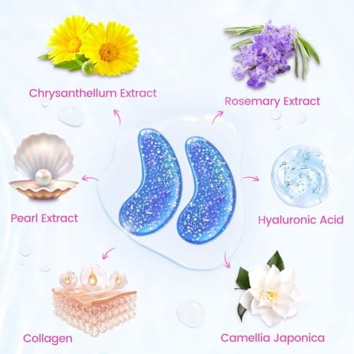 Under Eye Patches (24 Pairs) - Eye Masks for Wrinkles, Puffy Eyes, Dark Circles, Eye Bags, Under Eye Mask for Refreshing, Revitalizing, Mothers Day Gifts for Mom, Birthday Gift for Teenage Girls