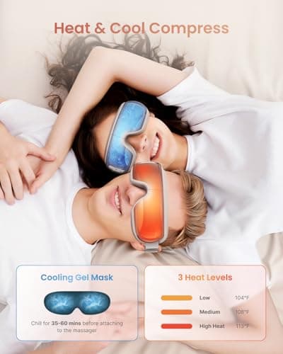 RENPHO Eyeris 3 Eye Massager with Heat and Cooling Voice Control, FSA Eligible HSA Eye Mask for Migraine Relief, Eye Care Dry Eye Relax Reduce Strain