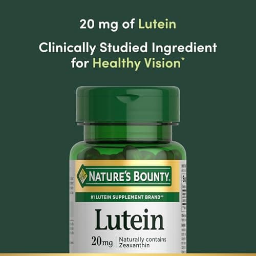 Nature's Bounty Lutein Pills, Eye Health Supplements and Vitamins, Support Vision Health, 20 mg, 40 Softgels
