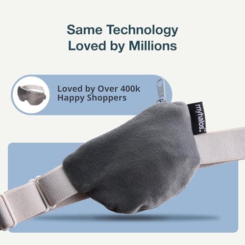 MyHalos® Heated Eye Compress & Stye Eye Treatment for Dry Eyes - Washable Warm Stye Compress -Reversible Moist Heat Eye Mask for Blepharitis & MGD - Eye Stye Heat Compress - Stye Treatment Patch