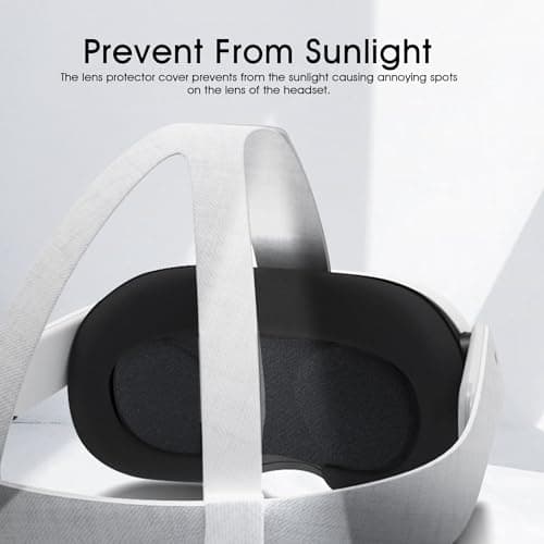 Orzero (1 Pack) VR Lens Protector Cover Compatible for Quest 3S, Quest 3/2/1, Valve Index, PICO 3/4/4 pro/4 Ultra, Dust Proof Washable Protective Sleeve Sunlight Blocking Anti-Scratch - Black