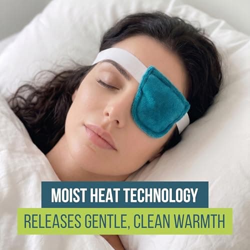 NOVEHA Express Warm Compress Individual Eye Mask | Moist Hot Technology for Sensitive Dry Eyes - Relieves Stye & Pink Eye - Reusable Heat Water Treatment for Irritated Eyes and Eyelid Lumps