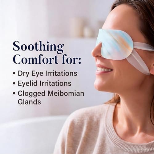 16 Packs Self Heating Steam Eye Masks: Disposable Moist Warm Compress for Dry Eyes,Tired Eyes and Stye Relief, Unscented Eye Mask for Sleep, Travel and Relaxation, No Microwave Needed