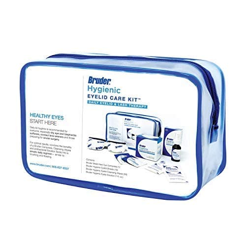Bruder Hygienic Eyelid Care Kit - Moist Heat Eye Compress Mask, Eyelid Cleansing Wipes & Spray - Soothe Dry Eyes & Improve Health