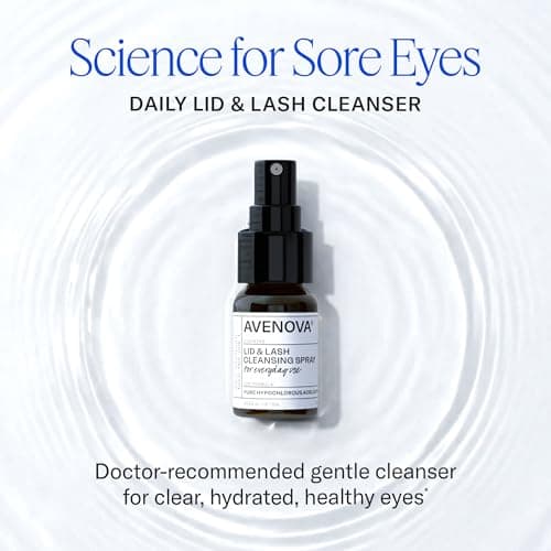 Avenova Eyelid and Eyelash Cleanser Spray - 20ml Bottle - Gentle Everyday Pure Hypochlorous Acid Spray for Eye Irritation
