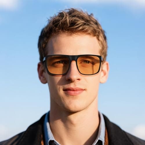 WISTON 149mm Frame XL Wide Gaming Glasses for Men Women Blue Light with Anti-Fatigue Lens Eye Strain Computer Glasses