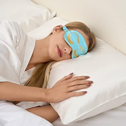 BABEYOND Sleeping Eye Mask for Women Cute Beauty Eye Cover Mask Sleep Mask Blue