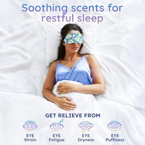 16 Pack Steam Eye Mask Variety Set Lavender Chamomile Jasmine and Unscented, Heated Eye Masks for Dry Eyes Puffiness and Relaxation, Self Heating Warm Compress for Sleep and Travel