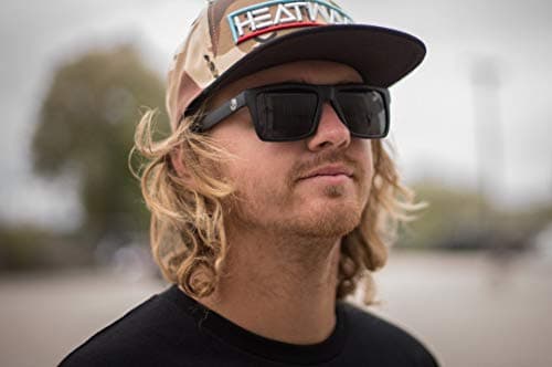 Heat Wave Visual Vise Z87 Sunglasses in Polarized Black With Black Emblems