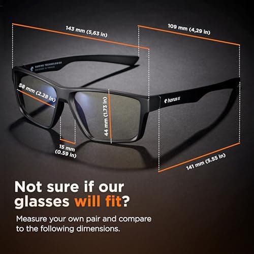 Horus X • Blue Light Glasses Men Women | Blue Light Blocking Glasses for Screen Anti-Fatigue Eye Migraine | Gaming Clear