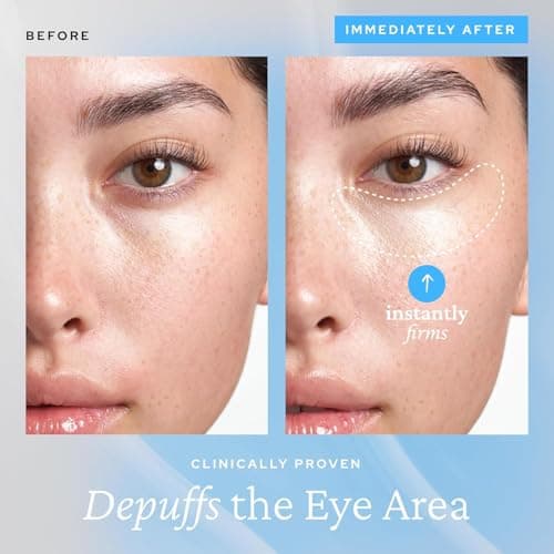 belif Aqua Bomb Cooling Eye Gel - Caffeine & Hyaluronic Acid for Puffiness & Hydration, Niacinamide & Vitamin C for Dark Circles, Adenosine & Collagen for Plumping, Korean Skin Care, 0.5 fl oz (15ml)