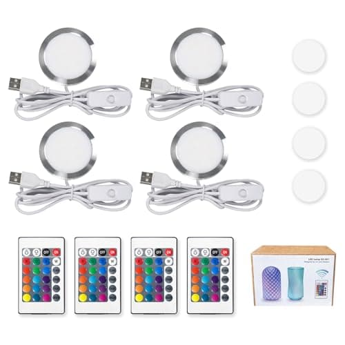 Bulto 4Pcs LED Lamp Kit 001 16 Color for Bambu Lab 3D Printing, RGB Remote Control DIY LED Light Kit - Monitor Light Bar for Bambu Lab Makerworld/Anycubic/Makeronline, 5V USB Powered