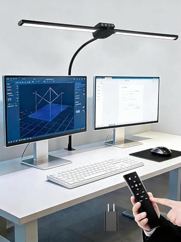 ReinHoo LED Desk Lamp for Home Office,5 Color+9 Brightness Office Desk Lamp,1200Lumen Eye Protection Desk Light,Computer Light with Remote Control & Timer for Office/Monitor/Computer/Study/Puzzle