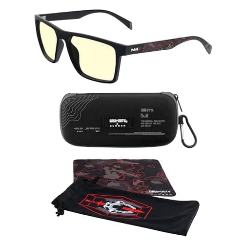 GUNNAR Gaming Glasses - Call of Duty Alpha Edition Infrared Amber Lens - Blue Light Blocking Relieve Dry Eye