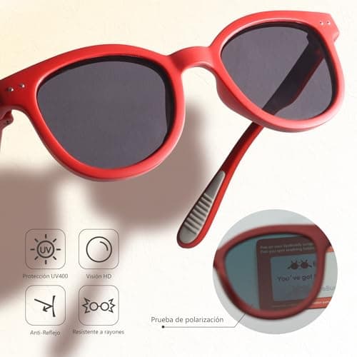 EYEBUDDY Kids Toddler Sunglasses Age 2-4/3-5 Boys Girls Polarized UV Protection Sun Glasses for Age 2-8