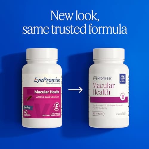 EyePromise Macular Health Eye Vitamins - 60 Softgels, 30-Day Supply - Zinc-Free Eye Health Supplements for Macular Support with Omega 3, Fish Oil, Lutein and Zeaxanthin