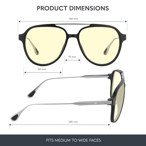 GUNNAR Gaming Glasses - Call of Duty Ghost Mercury Amber Sun Shift Lens - Blue Light Blocking Relieve Dry Eye
