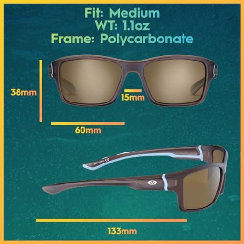 Flying Fisherman Cove Matte Tobacco w/Amber Lens Sunglasses