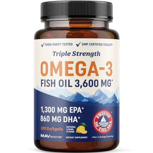 MAV Nutrition Triple Strength Omega 3 Fish Oil Review – 3600mg Worth It?
