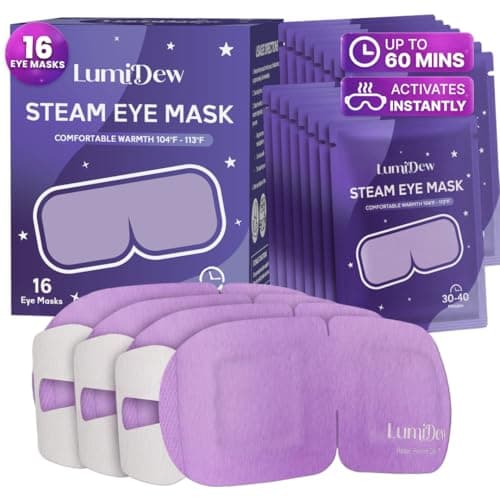 LumiDew Steam Eye Mask Review – 16-Pack Self-Heating Relief