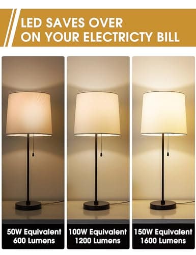 Briignite 3 Way LED Light Bulbs Soft White, 2 Pack, 3000K 50/100/150 Watt Equivalent, A19 Three Way Bulbs, E26 Base 3-Way Light Bulbs for Indoor for Reading